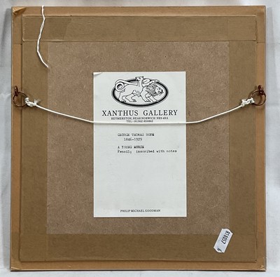 Lot 1336 - George Thomas Rope (1846-1929) pencil sketch - A Horse, inscribed, 11.5cm square, in glazed gilt frame Provenance: Xanthus Gallery, Norfolk. The collection of the late Lord Phillips of S...