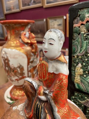 Lot 38 - Japanese Kutani porcelain garniture