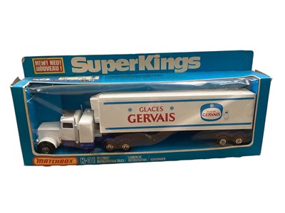 Lot 1740 - Matchbox SuperKings Peterbilt Refrigeration Truck Langnese Iglo, Christian Salvesen, Glaces Gervais, Euro Express & Pepsi, all in window boxes No.K-31 (5)