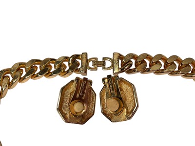 Lot 20 - Vintage Christian Dior gold plated suite of jewellery