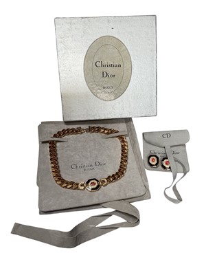 Lot 20 - Vintage Christian Dior gold plated suite of jewellery