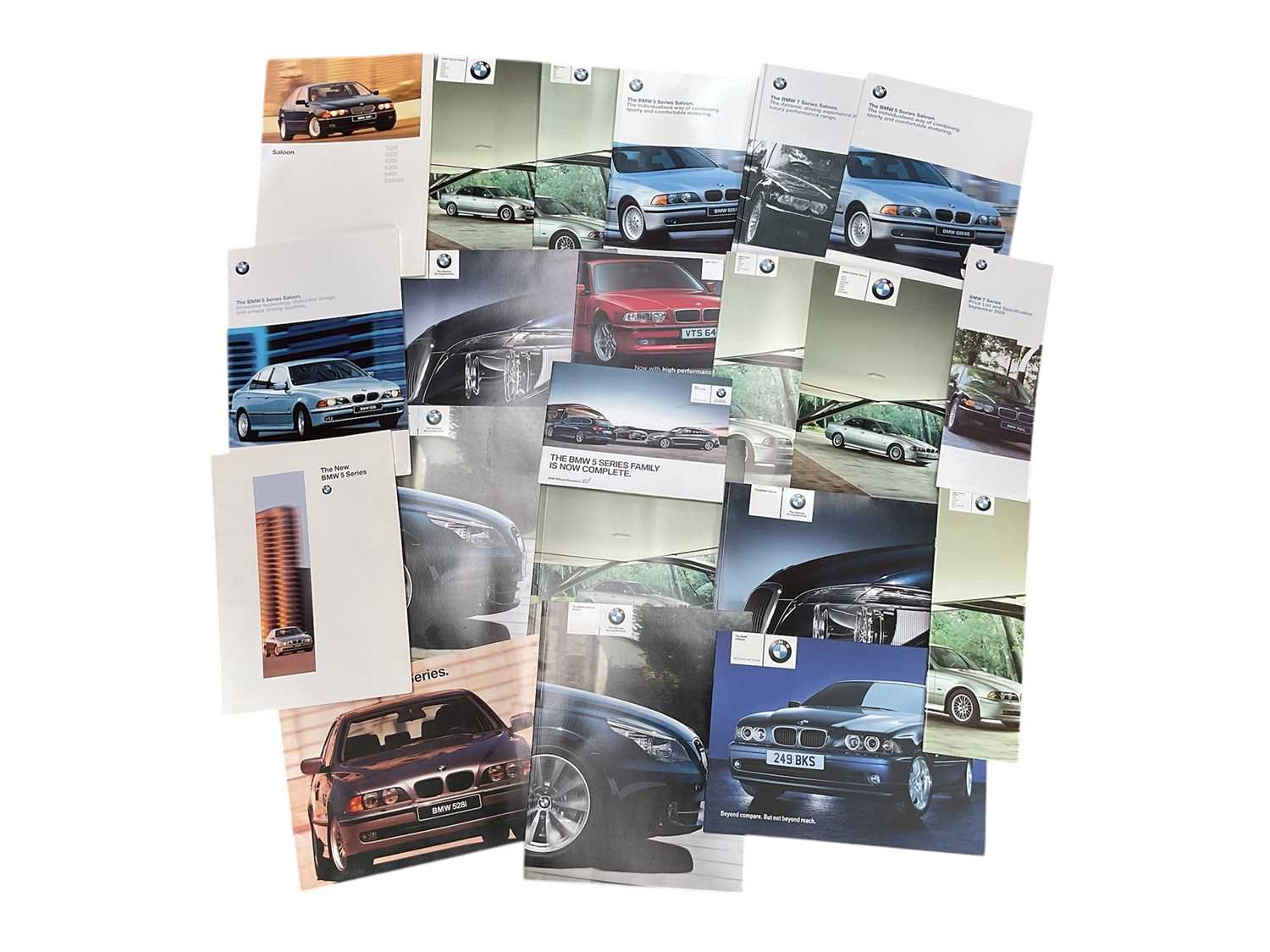 Lot 32 - Collection of 1990's and 2000's BMW 5 Series sales brochures and one 7 Series brochure (22)