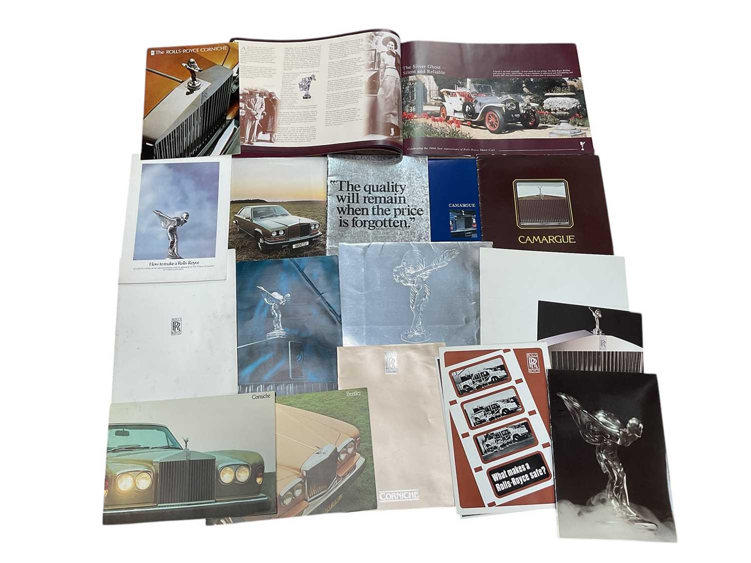 Lot 40 - Four 1970's-80's Rolls-Royce Camargue brochures and others (10 plus)