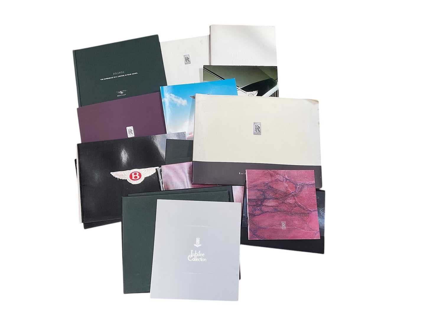 Lot 46 - Collection of Bentley sales brochures including hardback and boxed Arnage & Azure and later Rolls-Royce Phantom brochures (22 plus)