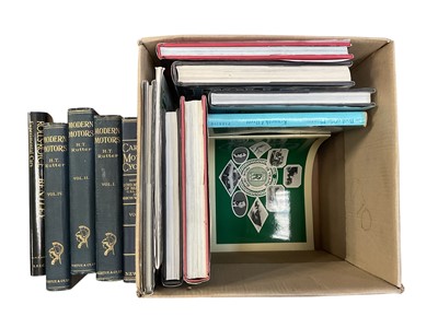 Lot 51 - Collection of specialist Rolls-Royce and Bentley related books including The Silver Lady, Steel Chariots in the Desert and others books (2 boxes)