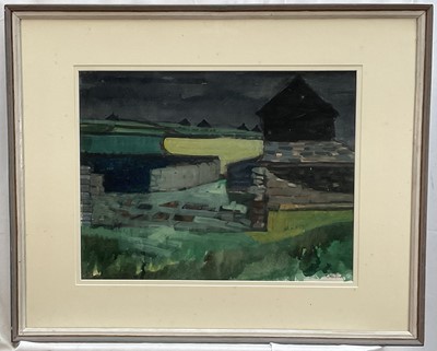 Lot 1083 - Thomas William Ward (1918-2000) mixed media - 'Flatners on the Fleet', signed, 34cm x 44cm, in glazed frame