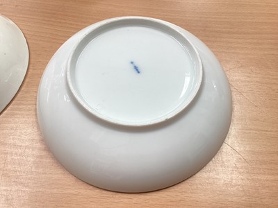 Lot 128 - Late 18th/early 19th century Berlin porcelain cup and saucer, painted with flowers, and a Frankenthal saucer (3)