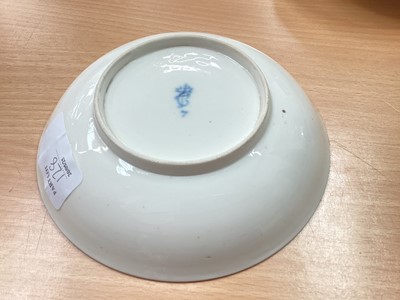 Lot 128 - Late 18th/early 19th century Berlin porcelain cup and saucer, painted with flowers, and a Frankenthal saucer (3)