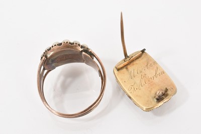 Lot 451 - Group of Georgian and later mourning jewellery