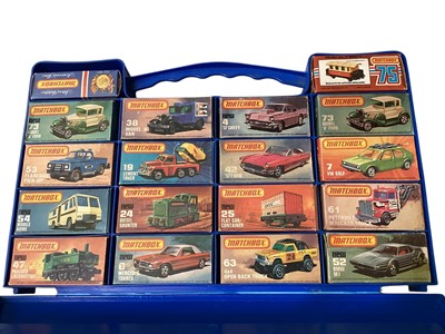 Lot 1721 - Matchbox Carry Case with 1-75 Series diecast vehicles, boxed (3)