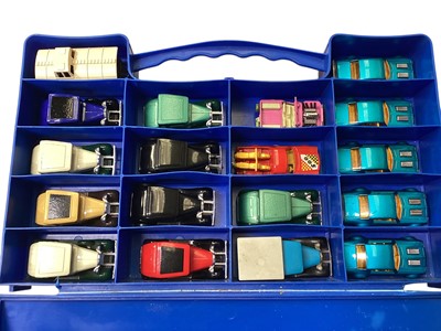 Lot 1724 - Matchbox Carry Case with Superfast 1-75 Series diecast vehicles, some boxed (4)