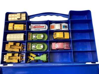 Lot 1724 - Matchbox Carry Case with Superfast 1-75 Series diecast vehicles, some boxed (4)