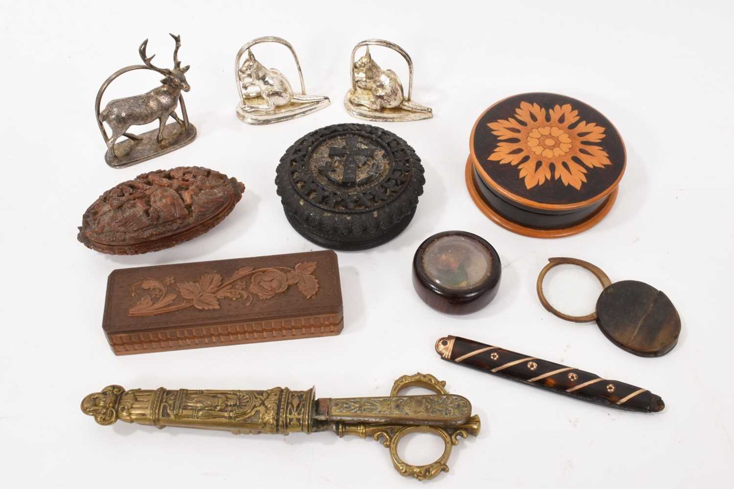 Lot 809 - Collection of works of art including Black Forest boxes