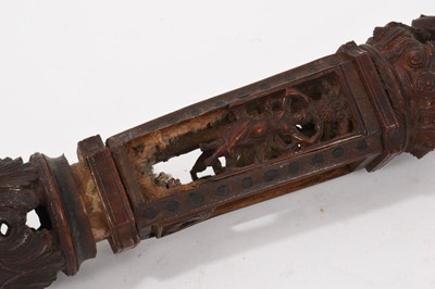 Lot 788 - Early, probably 17th century carved boxwood candlestick