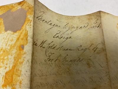 Lot 77 - H.M. King George III, signed Officer's Commission document appointing Montague Wynyard Gentleman an Ensign in the Coldstream Regiment of Foot Guards dated 10th December 1794