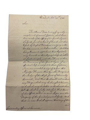 Lot 78 - Mrs Mary Wynyard, wife of Colonel John Wynyard, 17th Regiment of Foot, a fascinating group of Mid to late 18th century correspondence including a rare 1760 Lottery ticket, and a handwritten not...