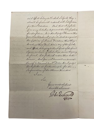 Lot 78 - Mrs Mary Wynyard, wife of Colonel John Wynyard, 17th Regiment of Foot, a fascinating group of Mid to late 18th century correspondence including a rare 1760 Lottery ticket, and a handwritten not...
