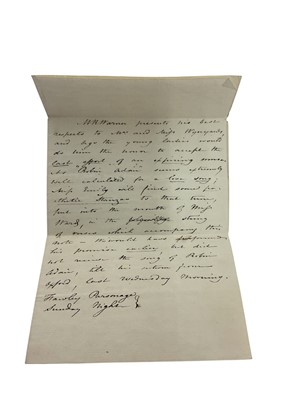 Lot 78 - Mrs Mary Wynyard, wife of Colonel John Wynyard, 17th Regiment of Foot, a fascinating group of Mid to late 18th century correspondence including a rare 1760 Lottery ticket, and a handwritten not...
