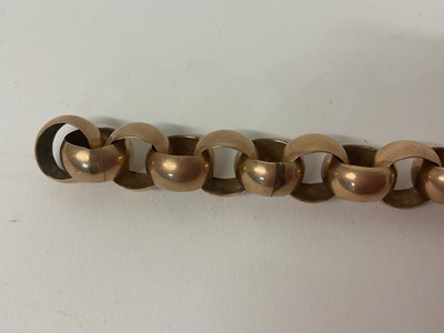 Lot 466 - Victorian gold bracelet with large, exaggerated belcher links and a heart shaped padlock clasp with glazed locket compartment