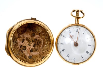 Lot 708 - George III gold pair cased pocket watch (London 1820)