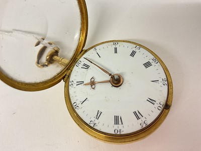 Lot 708 - George III gold pair cased pocket watch (London 1820)