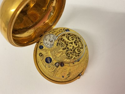 Lot 708 - George III gold pair cased pocket watch (London 1820)
