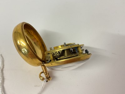 Lot 708 - George III gold pair cased pocket watch (London 1820)