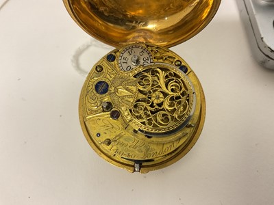 Lot 708 - George III gold pair cased pocket watch (London 1820)