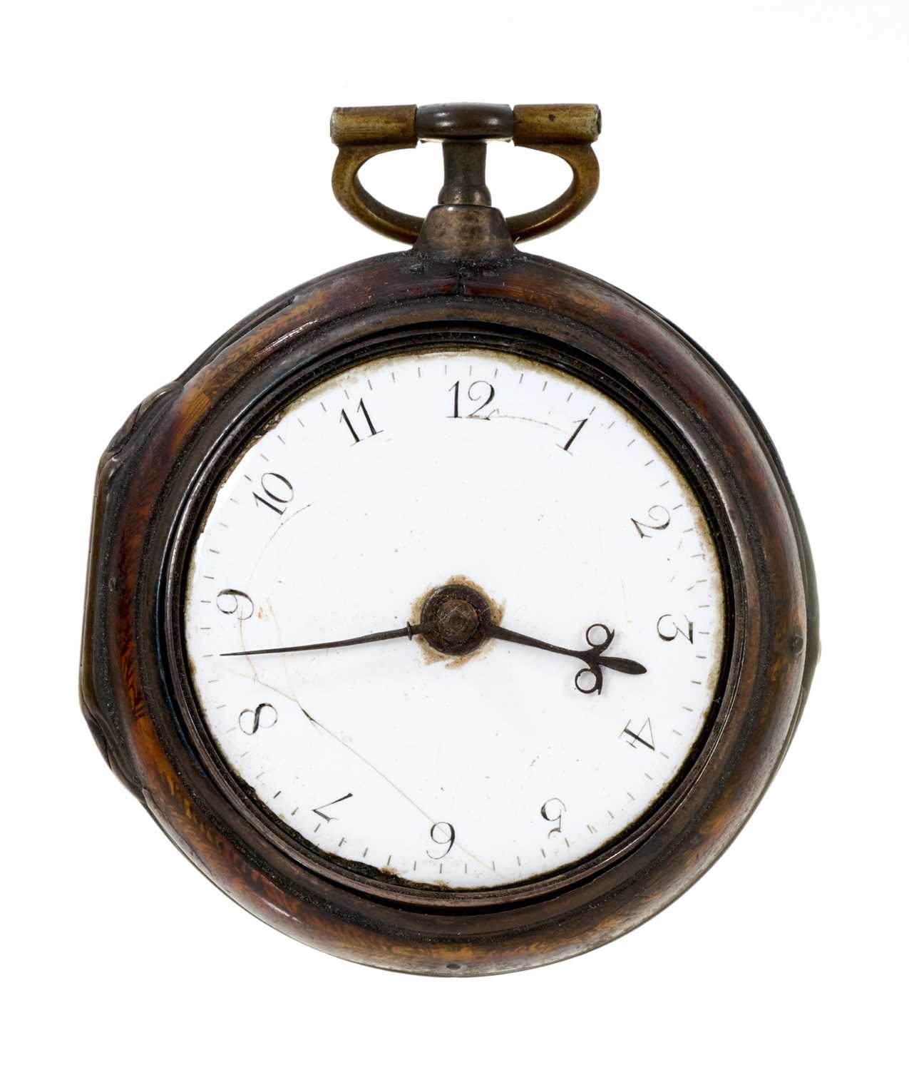 Lot 709 - George III pair cased pocket watch