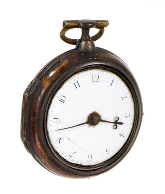 Lot 709 - George III pair cased pocket watch