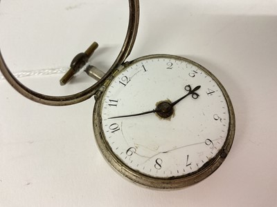 Lot 709 - George III pair cased pocket watch