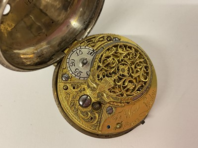 Lot 709 - George III pair cased pocket watch