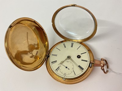 Lot 707 - George III 18ct gold full hunter pocket watch