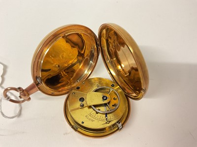 Lot 707 - George III 18ct gold full hunter pocket watch