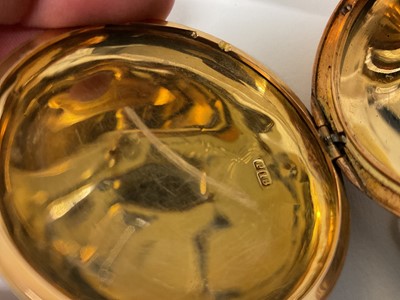 Lot 707 - George III 18ct gold full hunter pocket watch