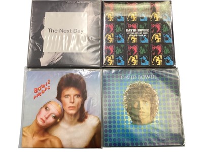 Lot 2205 - David Bowie LP Records including Bowie PinUps, Aladdin Sane, Hunky Dory, The Man who fell to Earth, Low, two picture discs and others (20)