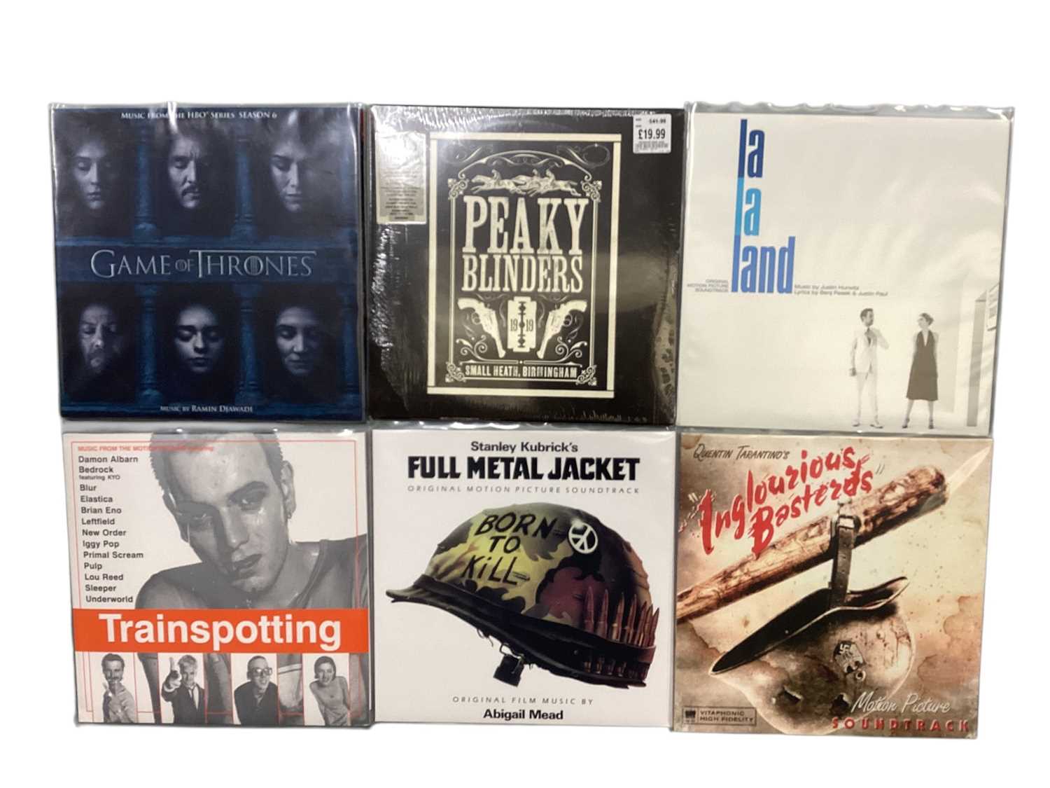 Lot 2207 - Selection of LP Record Movie Sound Tracks including Kill Bill, Full Metal Jacket, Trainspotting, Inglourious Basterds, Peaky Blinders, Game of Thrones and others (32)