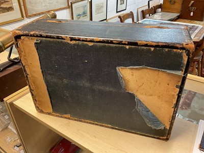 Lot 45 - Scarce Victorian Wickwar & Co. Royal black leather covered Despatch Box with gilt embossed crowned V.R. Cypher and inscription 'Sergeant at Arms House of Commons H. D. Erskine' with Mordan &...