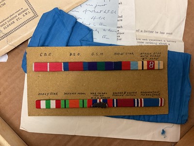 Lot 53 - Fine Second World War and later medal group comprising C.B.E. (Military type), Distinguished Service Order (D.S.O.), George VI General Service medal with Palestine cl...
