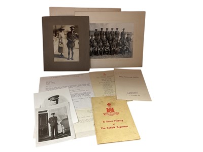 Lot 61 - Local Interest- First World War Military Cross (M.C.) Gallantry medal group comprising M.C, 1914 - 15 Star named to Lieut. P. G. Wilson, Suff. R