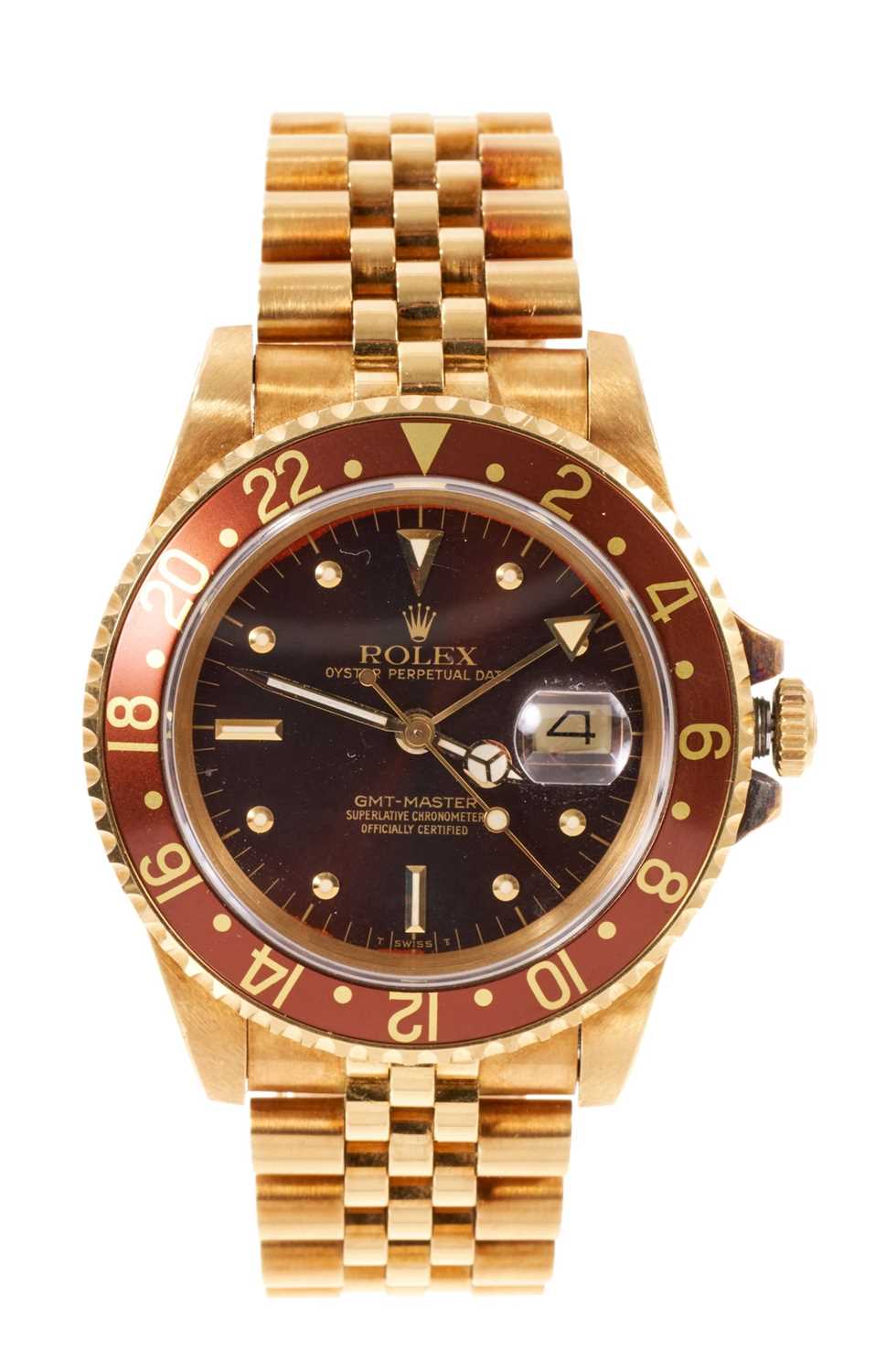 Lot 692 - Rolex GMT Master with box and papers