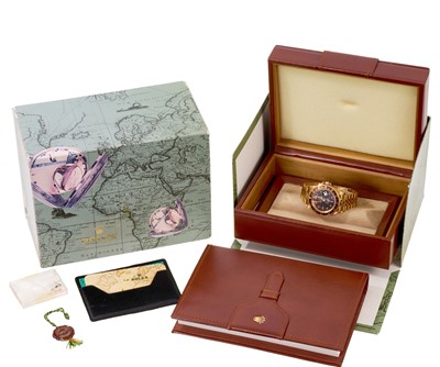 Lot 692 - Rolex GMT Master with box and papers
