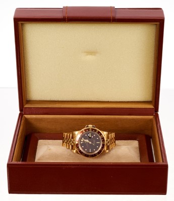 Lot 692 - Rolex GMT Master with box and papers