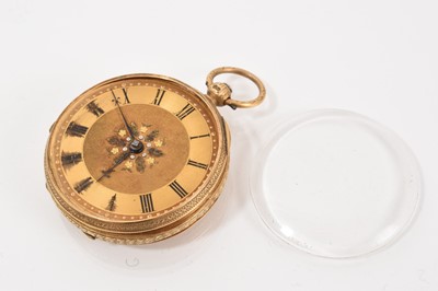 Lot 717 - 18ct gold pocket watch in fitted case