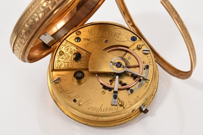 Lot 717 - 18ct gold pocket watch in fitted case
