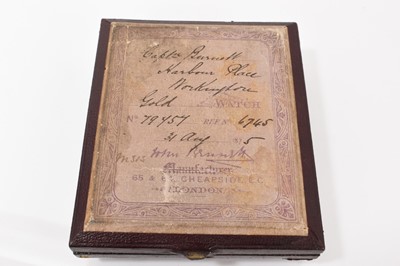 Lot 717 - 18ct gold pocket watch in fitted case