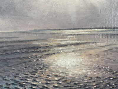 Lot 1237 - Julian Novorol (b.1949) oil on canvas - Brent Geese at Sunrise, signed and dated 1994, 51cm x 76cm, in gilt frame