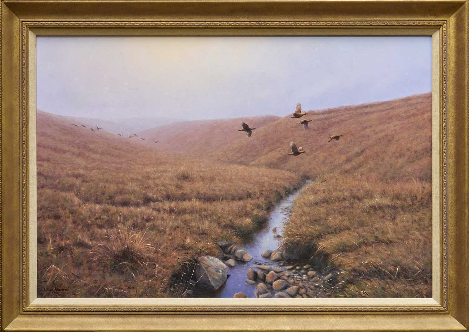 Lot 1241 - Julian Novorol (b.1949) oil on canvas - August on the Moor, signed and dated 1996, 51cm x 76cm, in gilt frame