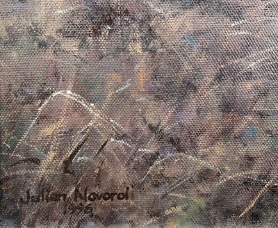Lot 1241 - Julian Novorol (b.1949) oil on canvas - August on the Moor, signed and dated 1996, 51cm x 76cm, in gilt frame