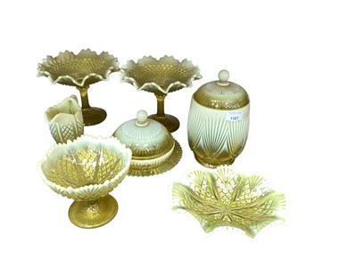 Lot 1107 - Group of Vaseline glass